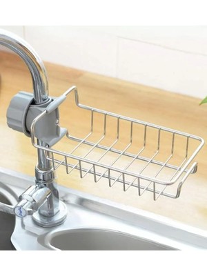 MSP Mutfak Banyo Duş Musluk Üstü Tek Katlı Raf: Sabun Sünger Askısı ile Pratik Depolama Çözümü