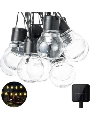 MSP 10LED Ampül 8 Mod 3.5mt Güneş Enerjili Dış Bahçe Aydınlatma Dekorasyon Günışığı