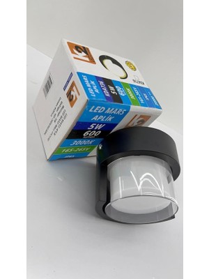 MSP LED Mars Aplik 5W – 600 Lümen – 3000K Gün Işığı – IP65 Su Geçirmez Silindir Duvar Apliği