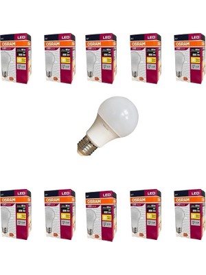 MSP Ledvalue 8.5W E27 LED Ampul | 2700K Sıcak Sarı Işık, 806 Lümen, 60W Eşdeğer | Enerji Tasarruflu Ampul – 10'lu Paket