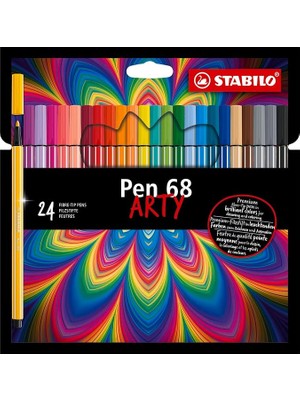 MSP Pen 68 Arty - Keçe Uçlu Boya Kalemi - 24'lü Paket - Çeşitli Renkler