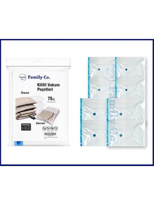MSP Co. Vakumlu Hurç Poşet Setleri 8 Parça 50X70-4, 60X80-4