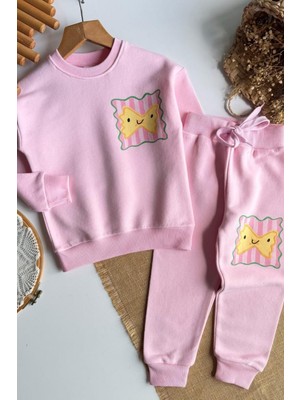 Noble Kids Kız Çocuk Pasta Baskılı Eşofman Takımı