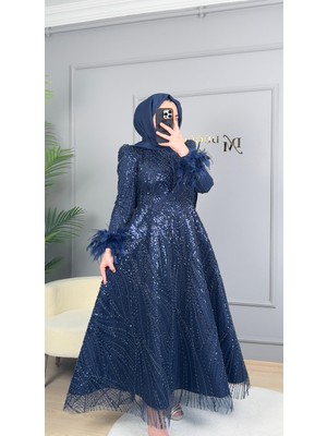 Perfect Mega Store New Elegans Tamamı Taş Detaylı Abiye ELBISE-2444