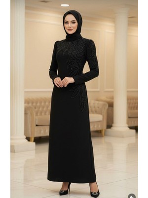 Perfect Mega Store Çınar Özkan Yanı Taş Detaylı Kalem Abiye ELBISE-5135
