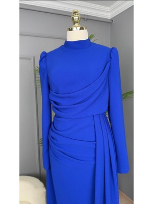Perfect Mega Store Çınar Özkan Drape Detaylı Abiye ELBISE-5005