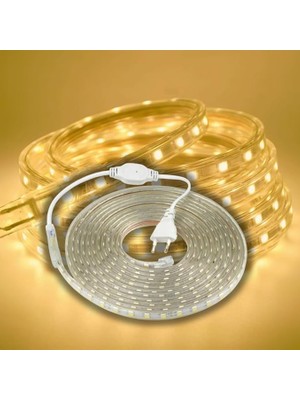 MSP Şerit LED Dış Ortam, Bahçe, Açık Alan Aydınlatma 220V Fişli SB-6539 (Gün Işığı, 10 Metre)