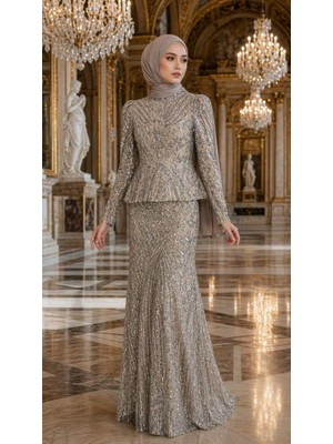 Perfect Mega Store New Elegans Tamamı Payetli Abiye ELBISE-2508