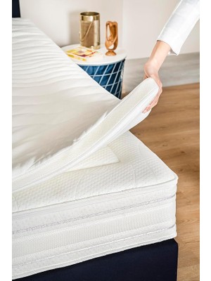 MSP 2.1 - Visco Yatak Pedi - Soft Hafızalı Visco Sünger - Yıkanabilir Fermuarlı Kılıflı (150X200)