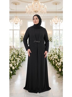 Perfect Mega Store Çınar Özkan Beli Taş Detaylı Abiye ELBISE-5305