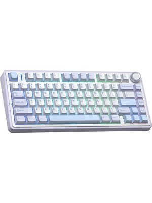 MSP F75 Mekanik Rgb Tkl Nimbus V3 Switch Kablosuz Makrolu Hot Swap Klavye Buz Mavisi