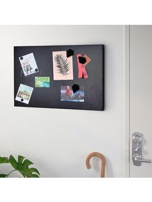 MSP Magnet Mıknatıslı Pano Siyah 50X32 cm Dekoratif Metal Magnet Panosu