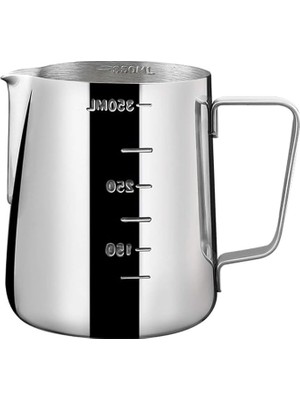 MSP Paslanmaz Çelik Sütlük - Barista Süt Isıtıcı & Köpürtücü | Latte Art Pitcher | Küçük & Büyük Boy Seçenekli, Ocak Üstü Çelik Süt Potu (350 Ml)