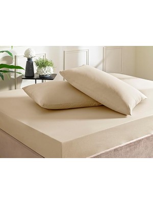 MSP Color Dreams Ranforce Queen Size Fitted Çarşaf Seti Vizon