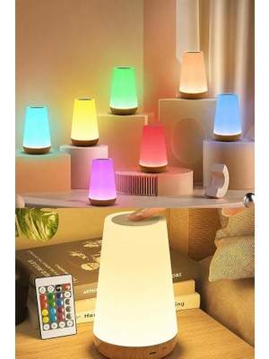 MSP Vista Rgb Dokunmatik LED Masa Lambası Uzaktan Kumandalı Renk Değiştiren Gece Lambası