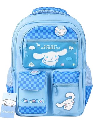 MSP Dekomus Lisanslı Cinnamoroll Yeni Sezon Blue Cloud Collection Büyük Boy Okul Çantası