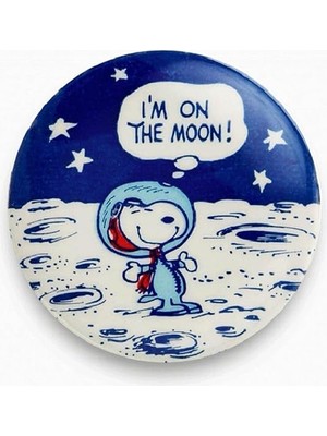 MSP I'm On The Moon Yazılı Rozet