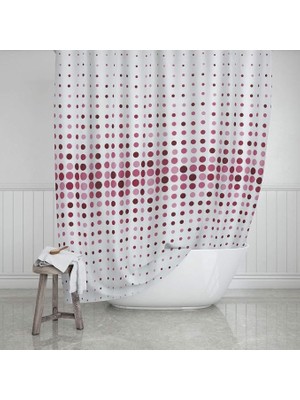 MSP Banyo Duş Perdesi 4961 Çift Kanat Pembe 2X110X200