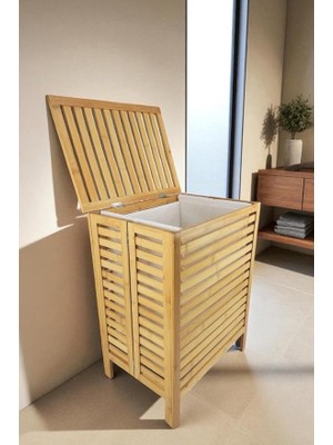 MSP Bambu Çamaşır Kirli Sepeti Banyo Düzenleyici – DB-0034