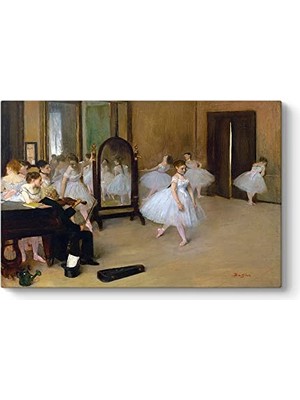 aklow akyoleticaret Edgar Degas Dans Sınıfı Kanvas Tablo, 45 x 30