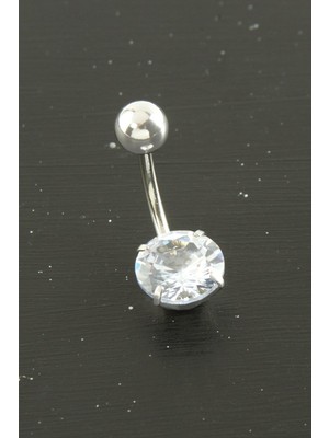 Givoria Yuvarlak Zirkon Taşlı Çelik Piercing 1 Adet HCX94553