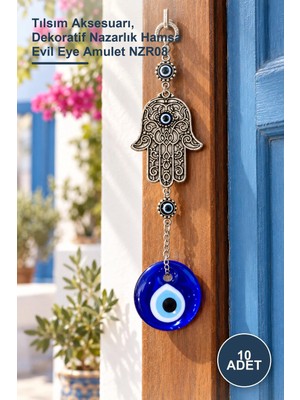 Yenilig 10 Adet Nazar Boncuğu Fatmanın Eli – Tılsım Aksesuarı, Dekoratif Nazarlık Hamsa Evil Eye Amulet NZR08