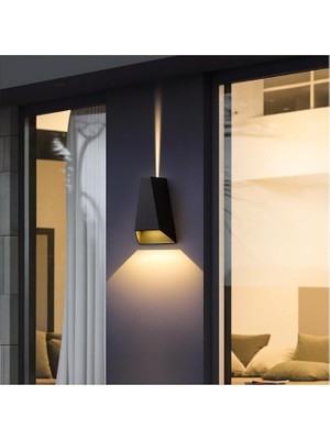 MSP 6W Çift Taraflı LED Aplik – 3200K Sıcak Işık, 220V, 350 Lümen, IP54 Su Geçirmez, 110X175 Mm, 100° Işık Açısı