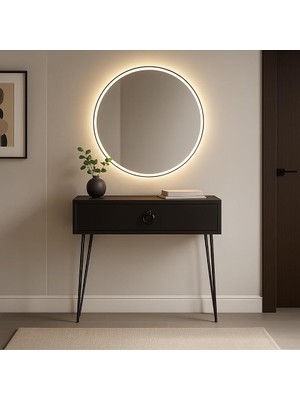 MSP Metal Ayaklı Modern Dresuar – 80X20X20 Cm, Suntalam, Minimalist Antre ve Salon Konsol Dolabı