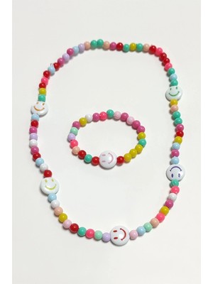 Givoria Emoji Boncuk Çocuk Set Kolye HCX94553