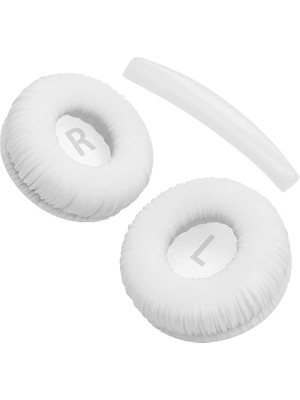 MSP Jbl Için Tune 250 450BT 460BT 500 500BT 510BT 520BT 560BT 600BT 600BTNC 660NC Modelleri Ile Uyumlu Yumuşak ve Rahat Kulaklık Pedi ve Kafa Yastığı (Beyaz, Kulaklık Pedi + Kafa Yastığı)