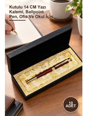 Yenilig 10 Adet Tükenmez Kalem – Kutulu 14 cm Yazı Kalemi, Ballpoint Pen, Ofis ve Okul Için