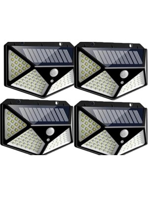 MSP 4 Adet 100 Solar Güneş Enerjili Hareket Sensörlü Bahçe Garaj Ev Aydınlatma Lambası