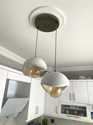 MSP Görünümlü Modern Şık Iskandinav Tarz 2 Başlı Avize (25CM) (Rustik Ampul Hediyeli) Nestvibe