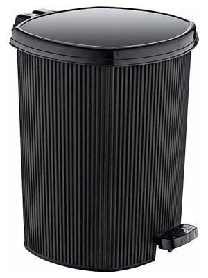 MSP Adet Ultra Lux Kalite Pedallı Çöp Kovası 20 Litre Grande Siyah Çizgili Desen Içinde Çıkabilen Extra Kovası Mevcut 39X32