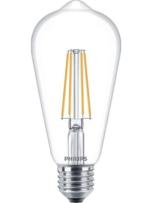 MSP Corepro 7W (60W Replacement) ST64 LED Ampul, Kısılamaz, E27 Edison Vidası, Sıcak Beyaz 2700K, Şeffaf Cam Lamba