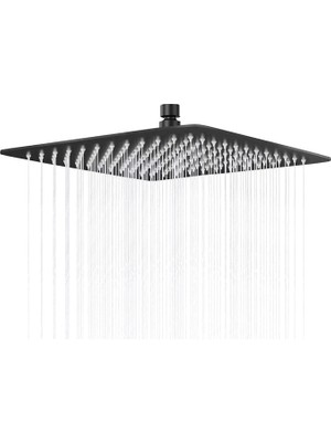 MSP Tepe Duş Başlığı Kare Slim 304 Metal 30X30 cm KTD103 (Mat Siyah)