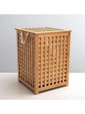 MSP Kare Dekoratif Çamaşır Sepeti 45X45X62 /ev/dekorasyon/çamaşır/bambu/natural