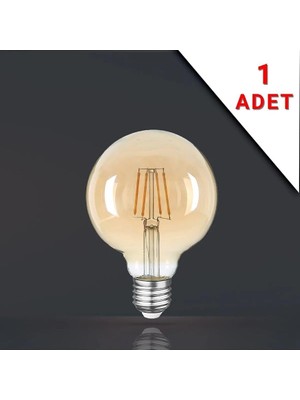 MSP Rustik LED Ampül E27 Duy G95 Glop Model 1 Adet 4 Watt