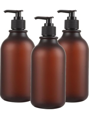 MSP Adet Sıvı Sabunluk Şişe 500 ml Mat, Doldurmak Için Şampuan Şişesi Duş Pompalı Plastik Bulaşık Deterjanı Dispenseri, Banyo ve Otel Için Duş (Kahverengi)