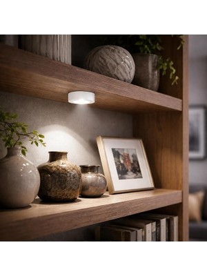 MSP Kasa Sıvaüstü Mobil Spot 3W 4000K Naturel Beyaz 220V – 6 cm Mini LED Dolap, Raf, Vitrin ve Mobilya Aydınlatma