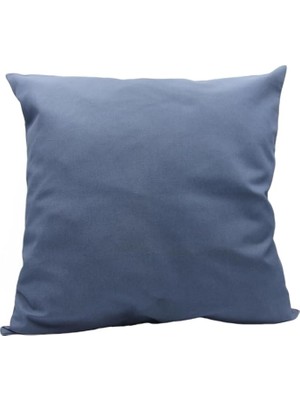 MSP Kırlent Kılıfı, 45X45 CM,%100 Pamuk (Denim Mavi)