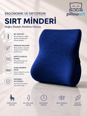 MSP Ortopedik Sırt Minderi Doğru Destek, Konforlu Oturuş Ortopedik Bel Sırt Minderi Sandalye Ofis Bel Minderi Bel Destek Yastığı