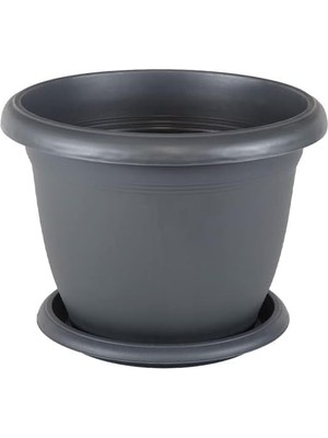 MSP Saksı Tabaklı No: 9 22 Litre, 42 Cm, Antrasit