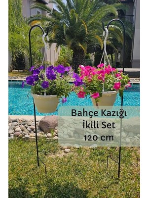 MSP Kazığı – Bahçe Direği Ikili Set -Siyah 120 cm