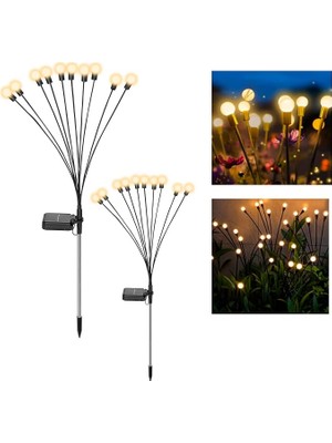 MSP Solar Pathway Lights, 2 Adet Dış Mekan Aydınlatması, Ateş Böceği Işığı, Led, Su Geçirmez, Sallanan Bahçe Lambası, Yıldızlı Gökyüzü, Avlu, Veranda, Güneş Enerjili Bahçe Dekorasyon Lambaları