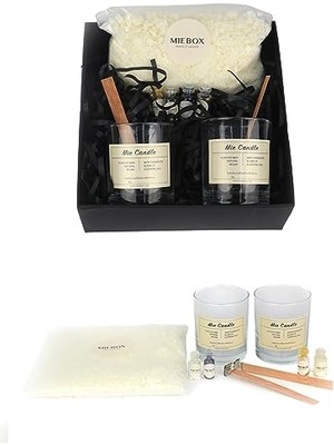 aklow akyoleticaret Mum Kitleri Aromaterapi Mum Yapım Seti Kendin Yap Mum Malzemeleri %100 Organik Aromaterapi Soya Mum Kiti Dıy Soy Candle Making Kit