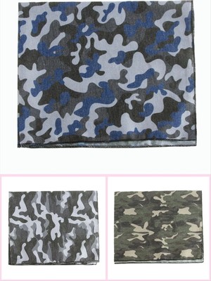 Givoria Asker Desenli Keten Bandana 50*50 HCX94553