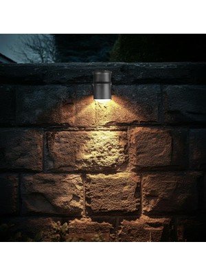 MSP Geldi Tekli Çağlayan Aplik IP54 Dış Mekan Zita Bahçe Aydınlatma Duvar Apliği + GU10 LED Ampul (Gün Işığı)