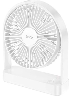 aklow akyoleticaret Hoco HX65 Ultra Ince Masaüstü Fan Şarjlı, 2000 Mah, Kompakt & Hafif (340 G), 3 Hız (9 W), Sessiz ≤25 Db, Usb‑c
