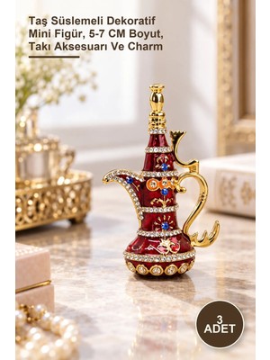Yenilig 3 Adet Taşlı Minik Figür – Taş Süslemeli Dekoratif Mini Figür, 5-7 cm Boyut, Takı Aksesuarı ve Charm
